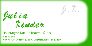 julia kinder business card